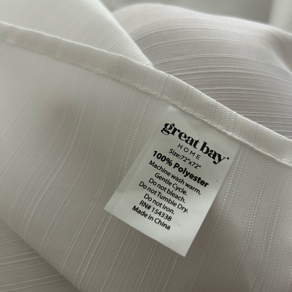 Great Bay Home Fabric Striped Shower Curtain 72” x 72” (NWOT) - Picture 5 of 7